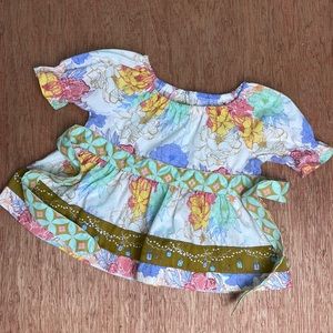 Matilda Jane Hello Lovely Bouquet Peasant Top Size 12-18 Months